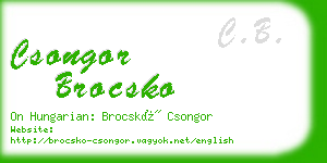 csongor brocsko business card